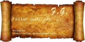 Feller Győző névjegykártya